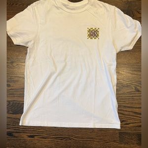 Vans Off‎ The Wall White With Purple Gold Logo Short Sleeve Size Medium casual